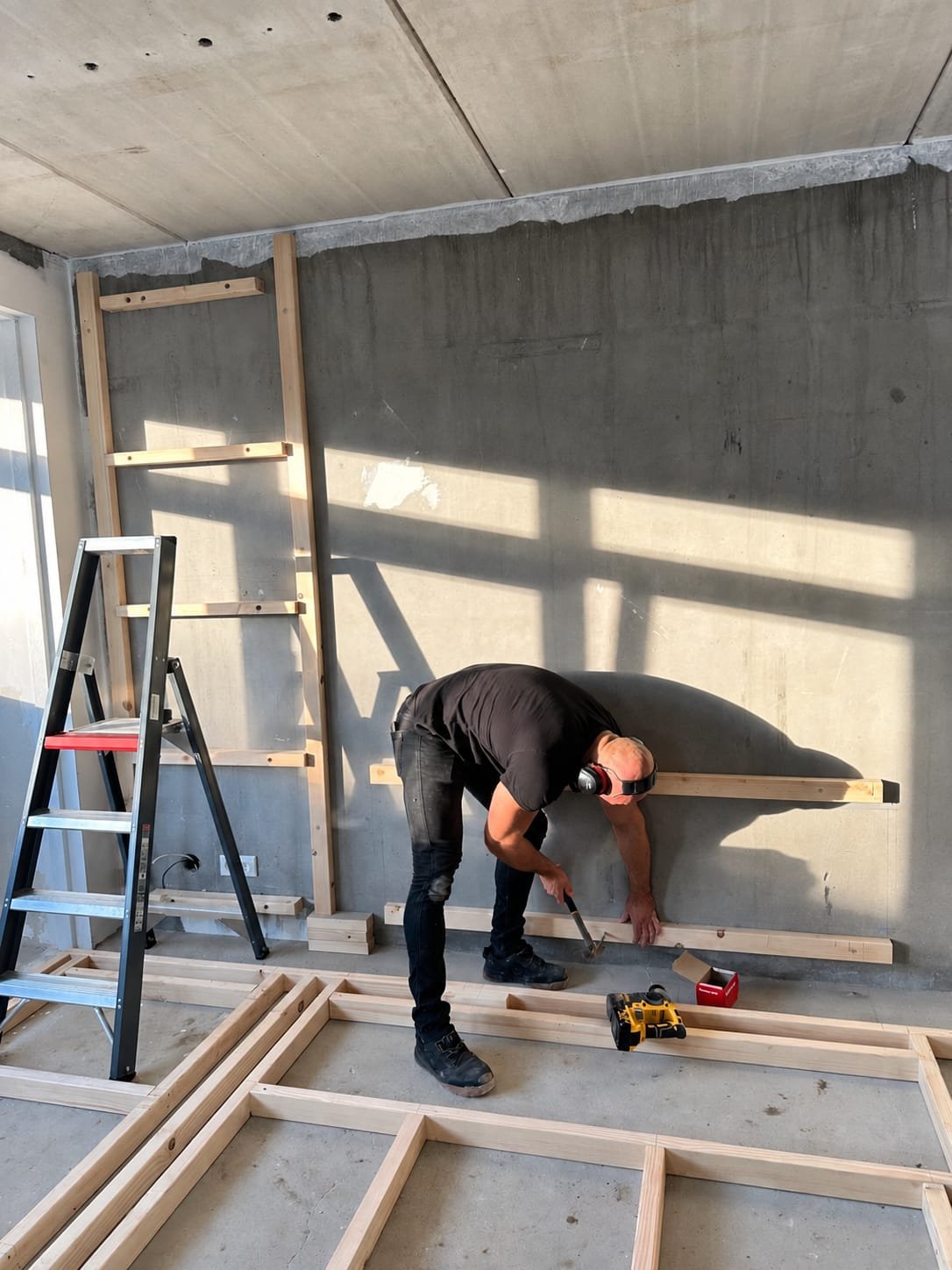 Zolderverbouwing met authentiek houten balkenwerk en strakke afwerking